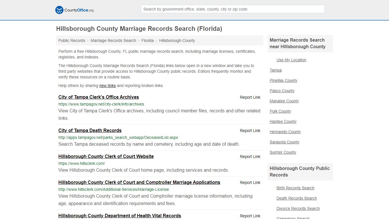 Marriage Records Search - Hillsborough County, FL (Marriage Licenses ...